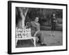 Surrealist Artist Salvador Dali with His Wife Gala in a Garden-Martha Holmes-Framed Premium Photographic Print