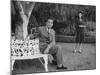 Surrealist Artist Salvador Dali with His Wife Gala in a Garden-Martha Holmes-Mounted Premium Photographic Print