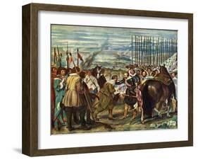 Surrender of Breda (Las Lanza), 1634-1635-Diego Velazquez-Framed Giclee Print