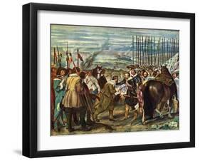 Surrender of Breda (Las Lanza), 1634-1635-Diego Velazquez-Framed Giclee Print