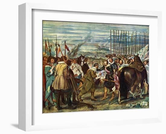 Surrender of Breda (Las Lanza), 1634-1635-Diego Velazquez-Framed Giclee Print