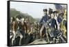 Surrender of British Army to Washington and Rochambeau at Yorktown, c.1781-null-Framed Stretched Canvas