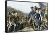 Surrender of British Army to Washington and Rochambeau at Yorktown, c.1781-null-Framed Stretched Canvas