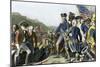Surrender of British Army to Washington and Rochambeau at Yorktown, c.1781-null-Mounted Giclee Print