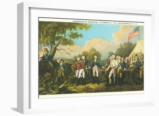 Surrender of Burgoyne, Revolutionary War-null-Framed Art Print