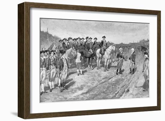 Surrender of Cornwallis at Yorktown, The Surrender of Cornwallis, c.1881-Howard Pyle-Framed Giclee Print