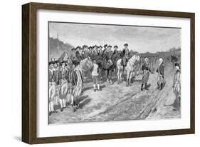 Surrender of Cornwallis at Yorktown, The Surrender of Cornwallis, c.1881-Howard Pyle-Framed Giclee Print