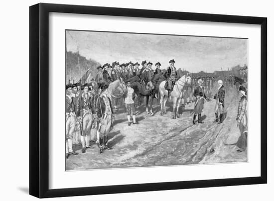 Surrender of Cornwallis at Yorktown, The Surrender of Cornwallis, c.1881-Howard Pyle-Framed Giclee Print