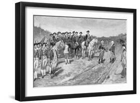 Surrender of Cornwallis at Yorktown, The Surrender of Cornwallis, c.1881-Howard Pyle-Framed Giclee Print
