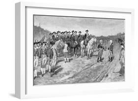 Surrender of Cornwallis at Yorktown, The Surrender of Cornwallis, c.1881-Howard Pyle-Framed Giclee Print