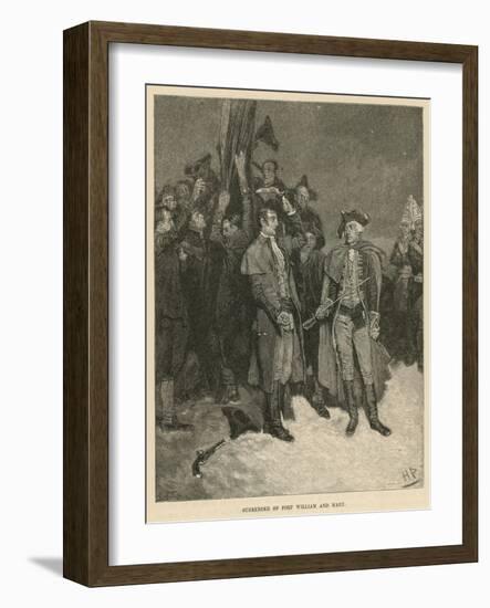 Surrender of Fort William and Mary-Howard Pyle-Framed Giclee Print