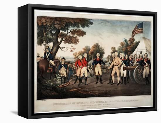 Surrender of General Burgoyne at Saratoga N.Y. Oct 17th 1777 New York, Print Made by Nathaniel…-John Trumbull-Framed Stretched Canvas