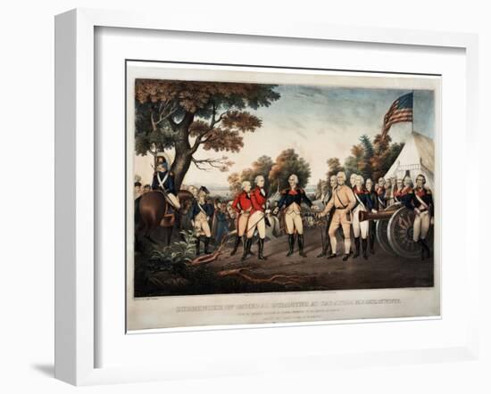 Surrender of General Burgoyne at Saratoga N.Y. Oct 17th 1777 New York, Print Made by Nathaniel…-John Trumbull-Framed Giclee Print