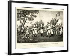 Surrender of General Burgoyne at Saratoga, N.Y., October 17th 1777, Pub. N. Currier, 1852-John Trumbull-Framed Giclee Print