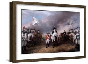 Surrender of General Lord Cornwallis at Yorktown, 19 October 1781, Painted 1820.-John Trumbull-Framed Giclee Print