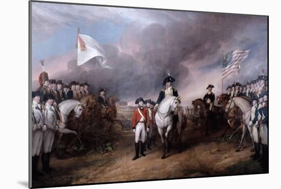 Surrender of General Lord Cornwallis at Yorktown, 19 October 1781, Painted 1820.-John Trumbull-Mounted Giclee Print
