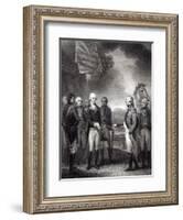 Surrender of Lord Cornwallis at Yorktown, 1781-null-Framed Giclee Print