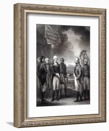 Surrender of Lord Cornwallis at Yorktown, 1781-null-Framed Giclee Print