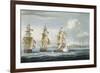 Surrender of Tamatave, Engraved Sutherland, The Naval Chronology of Great Britain, c.1820-Thomas Whitcombe-Framed Giclee Print