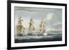 Surrender of Tamatave, Engraved Sutherland, The Naval Chronology of Great Britain, c.1820-Thomas Whitcombe-Framed Giclee Print