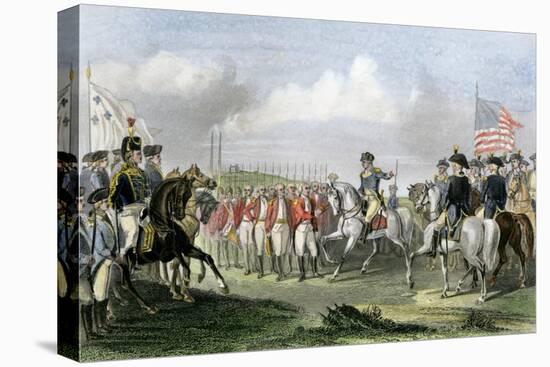 Surrender of the British Army under Lord Cornwallis at Yorktown, c.1781-null-Stretched Canvas
