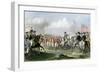 Surrender of the British Army under Lord Cornwallis at Yorktown, c.1781-null-Framed Giclee Print