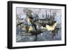 Surrender of the Confederate Ironclad, Tennessee, Battle of Mobile Bay, c.1864-null-Framed Giclee Print