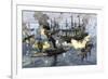 Surrender of the Confederate Ironclad, Tennessee, Battle of Mobile Bay, c.1864-null-Framed Giclee Print