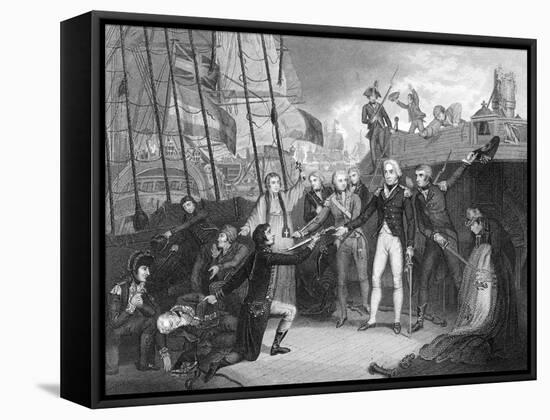 Surrender of the Spanish Ship 'San Josef' after the Battle of Cape St Vincent, 1797-Daniel Orme-Framed Stretched Canvas