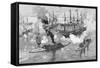 Surrender of the "Tennessee", Battle of Mobile Bay, from "Battles and Leaders of the Civil War"-Julian Oliver Davidson-Framed Stretched Canvas