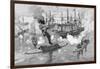 Surrender of the "Tennessee", Battle of Mobile Bay, from "Battles and Leaders of the Civil War"-Julian Oliver Davidson-Framed Giclee Print