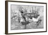 Surrender of the "Tennessee", Battle of Mobile Bay, from "Battles and Leaders of the Civil War"-Julian Oliver Davidson-Framed Giclee Print