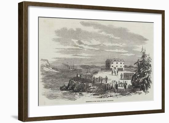 Surrender of the Tower of Prasto, Bomarsund-null-Framed Giclee Print