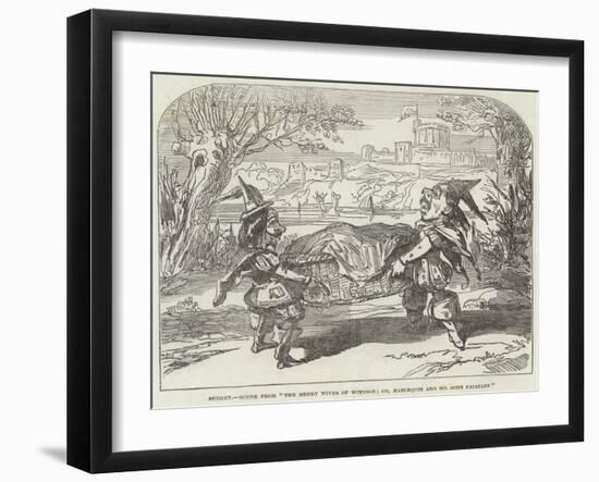 Surrey, Scene from The Merry Wives of Windsor; Or, Harlequin and Sir John Falstaff-null-Framed Giclee Print