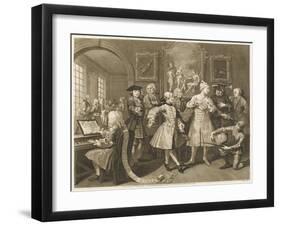 Surrounded by Artists and Professors-William Hogarth-Framed Art Print