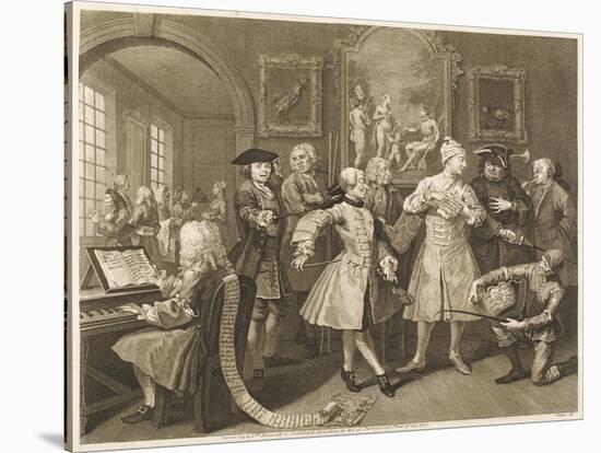 Surrounded by Artists and Professors-William Hogarth-Stretched Canvas