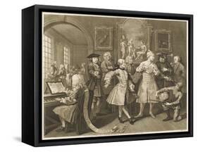 Surrounded by Artists and Professors-William Hogarth-Framed Stretched Canvas