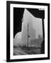 Surrounding the City in Fog, with City Hall and Woolworth Building in Background-Walter Sanders-Framed Photographic Print