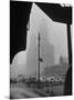 Surrounding the City in Fog, with City Hall and Woolworth Building in Background-Walter Sanders-Mounted Photographic Print