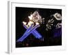 Surrounding the Olympic Flame as Fireworks Explode after the Opening Ceremony of 2010 Winter Games-null-Framed Photographic Print