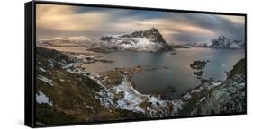 Surroundings of Offersoykamen at Sunset, Lofoten, Nordland, Norway-null-Framed Stretched Canvas