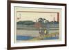 Suruga Bank of Oi River at Shimada, 1841-1842-Utagawa Hiroshige-Framed Giclee Print