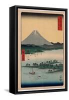Suruga Miho No Matsubara-Utagawa Hiroshige-Framed Stretched Canvas