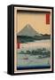 Suruga Miho No Matsubara-Utagawa Hiroshige-Framed Stretched Canvas