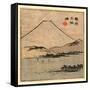 Suruga Miho No Ura-Utagawa Hiroshige-Framed Stretched Canvas