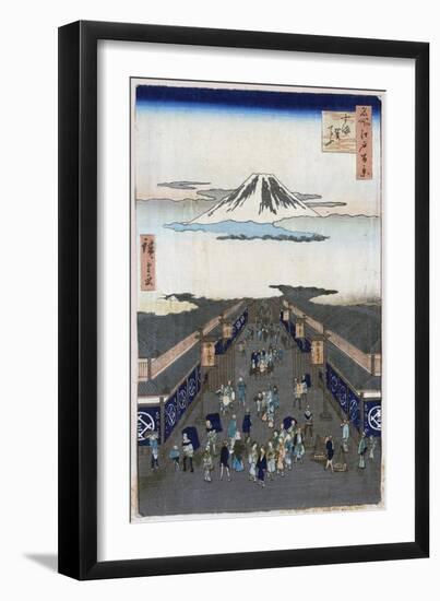 Surugacho (One Hundred Famous Views of Ed), 1856-1858-Utagawa Hiroshige-Framed Giclee Print