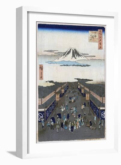 Surugacho (One Hundred Famous Views of Ed), 1856-1858-Utagawa Hiroshige-Framed Giclee Print