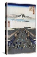 Surugacho (One Hundred Famous Views of Ed), 1856-1858-Utagawa Hiroshige-Stretched Canvas