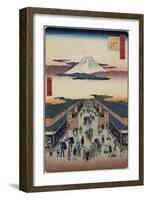 Surugacho Street, September 1856-Utagawa Hiroshige-Framed Giclee Print