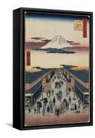 Surugacho Street, September 1856-Utagawa Hiroshige-Framed Stretched Canvas